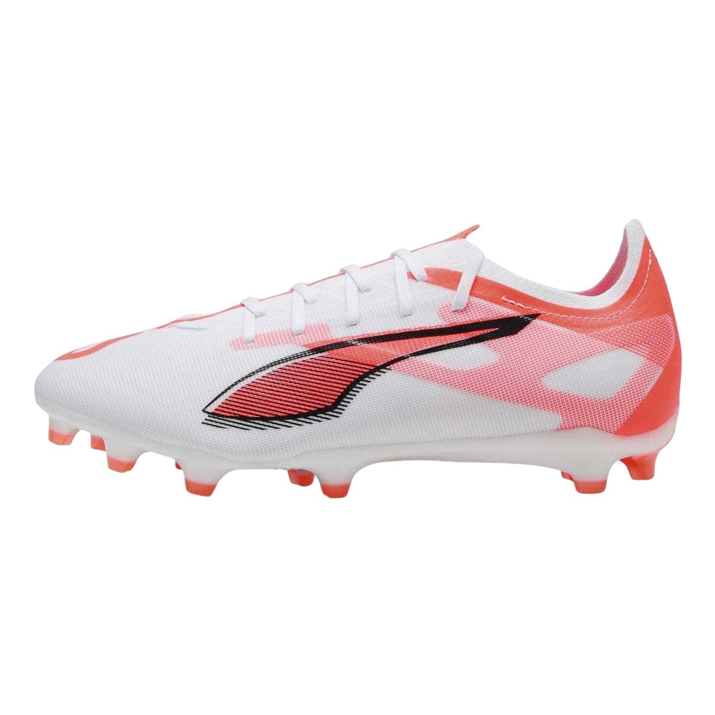 White-Red - Side - Puma Mens Ultra 5 Match Firm Ground Football Boots