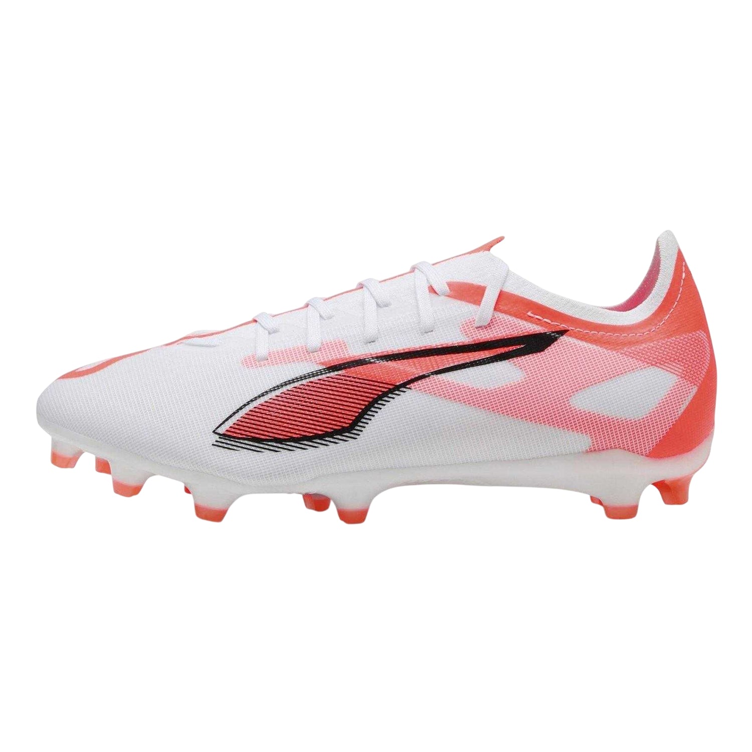 White-Red - Side - Puma Mens Ultra 5 Match Firm Ground Football Boots
