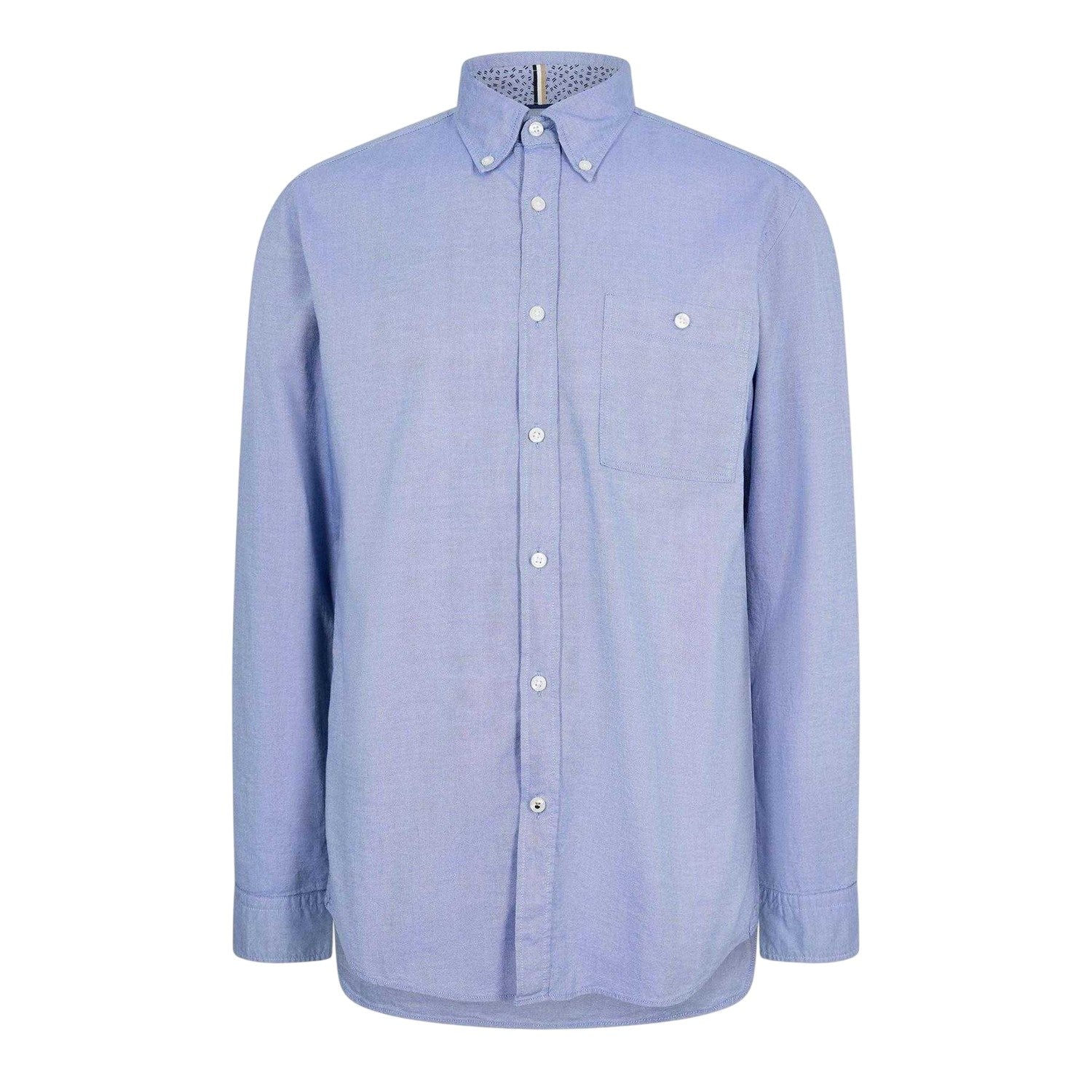 Blue - Front - Boss Mens Oxford Regular Button-Down Shirt