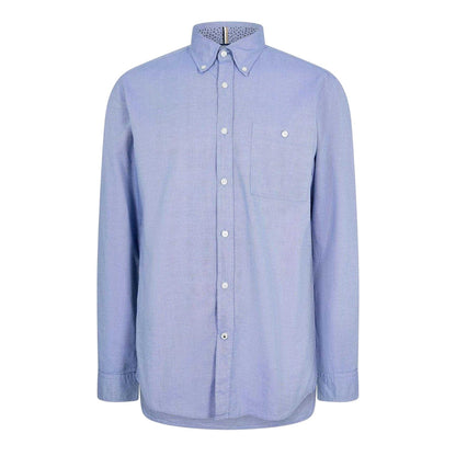 Blue - Front - Boss Mens Oxford Regular Button-Down Shirt