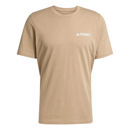 Brown - Front - Adidas Mens Terrex Graphic Print T-Shirt