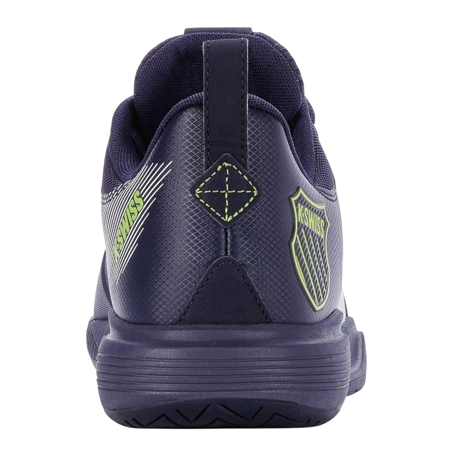 Pea Green-Lime - Back - K-Swiss Mens Ultrashot Team Chevron Tennis Shoes