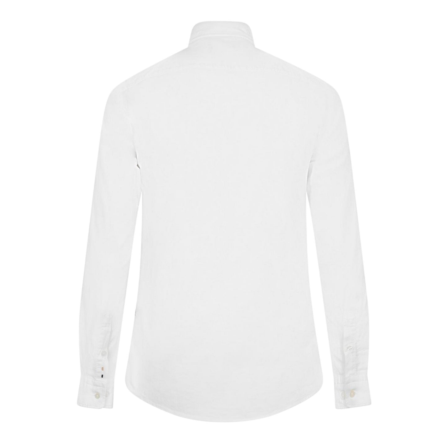 White - Back - Boss Mens Plain Oxford Button-Down Shirt