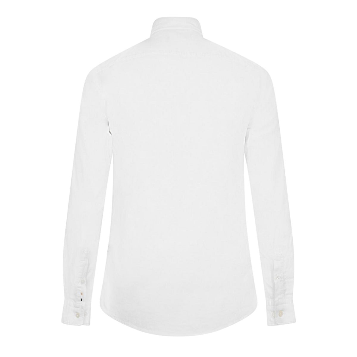 White - Back - Boss Mens Plain Oxford Button-Down Shirt