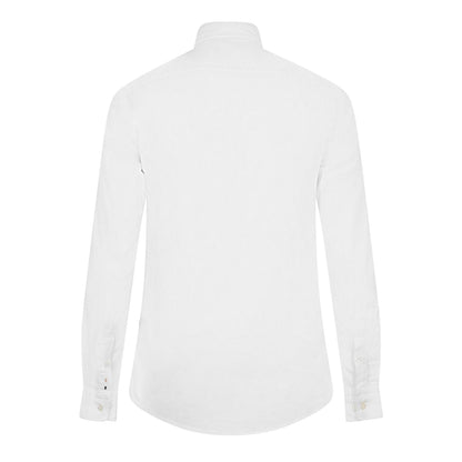 White - Back - Boss Mens Plain Oxford Button-Down Shirt
