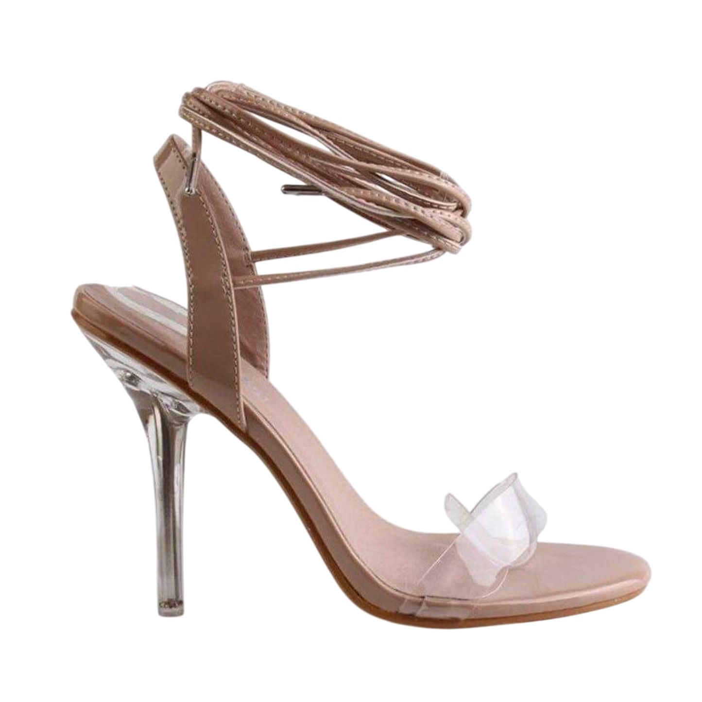 Nude - Lifestyle - Chic Womens-Ladies Clear High Heel Sandals