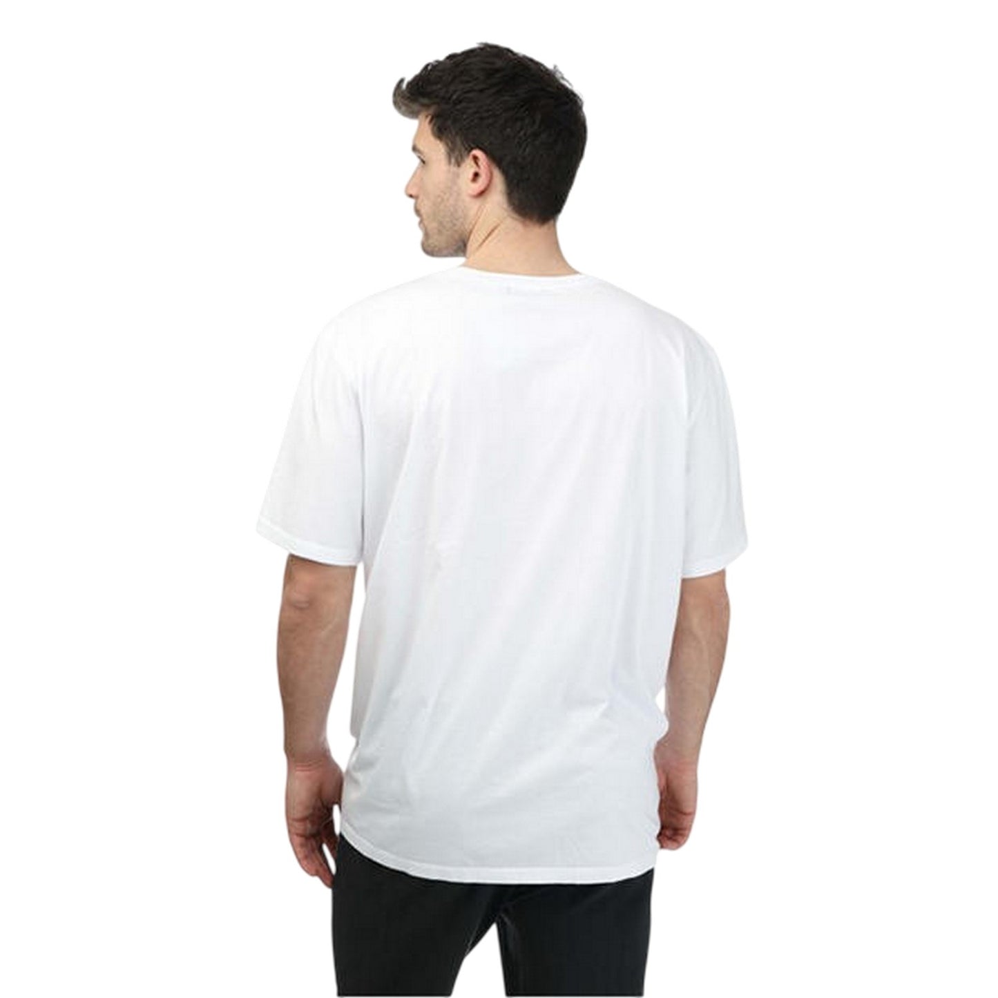 White - Back - Dockers Mens Arched Logo Crew Neck T-Shirt