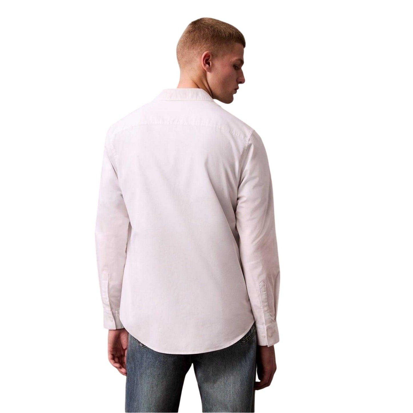 Brilliant White - Back - Calvin Klein Mens Oxford Button-Down Shirt