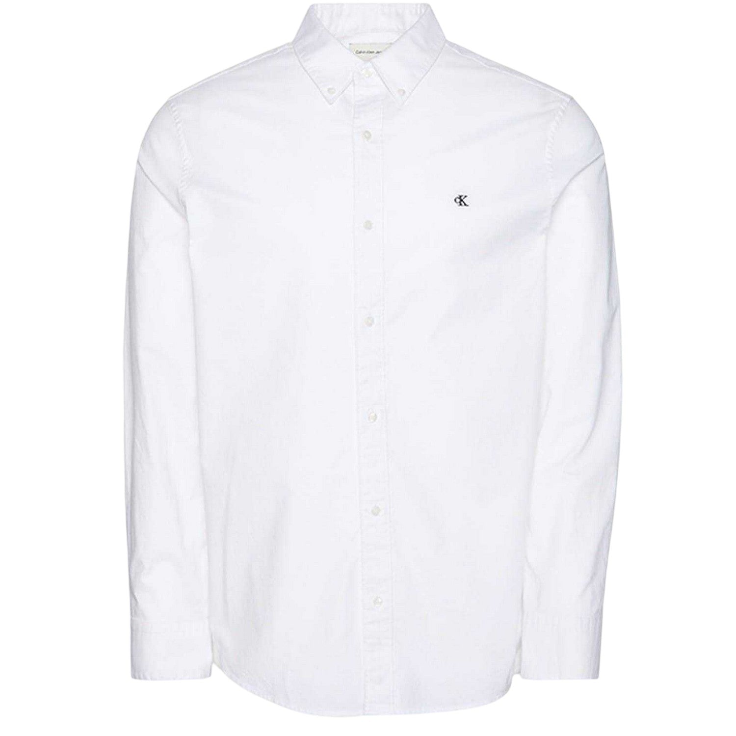 Brilliant White - Front - Calvin Klein Mens Oxford Button-Down Shirt