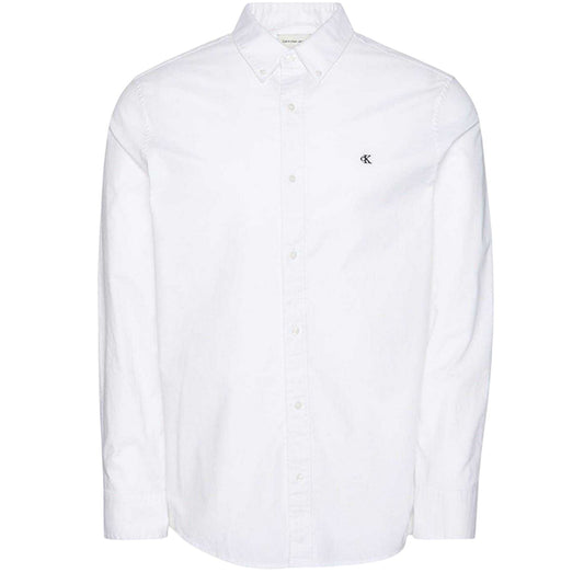 Brilliant White - Front - Calvin Klein Mens Oxford Button-Down Shirt