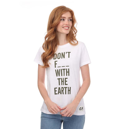 White - Front - Armani Womens-Ladies Regular T-Shirt