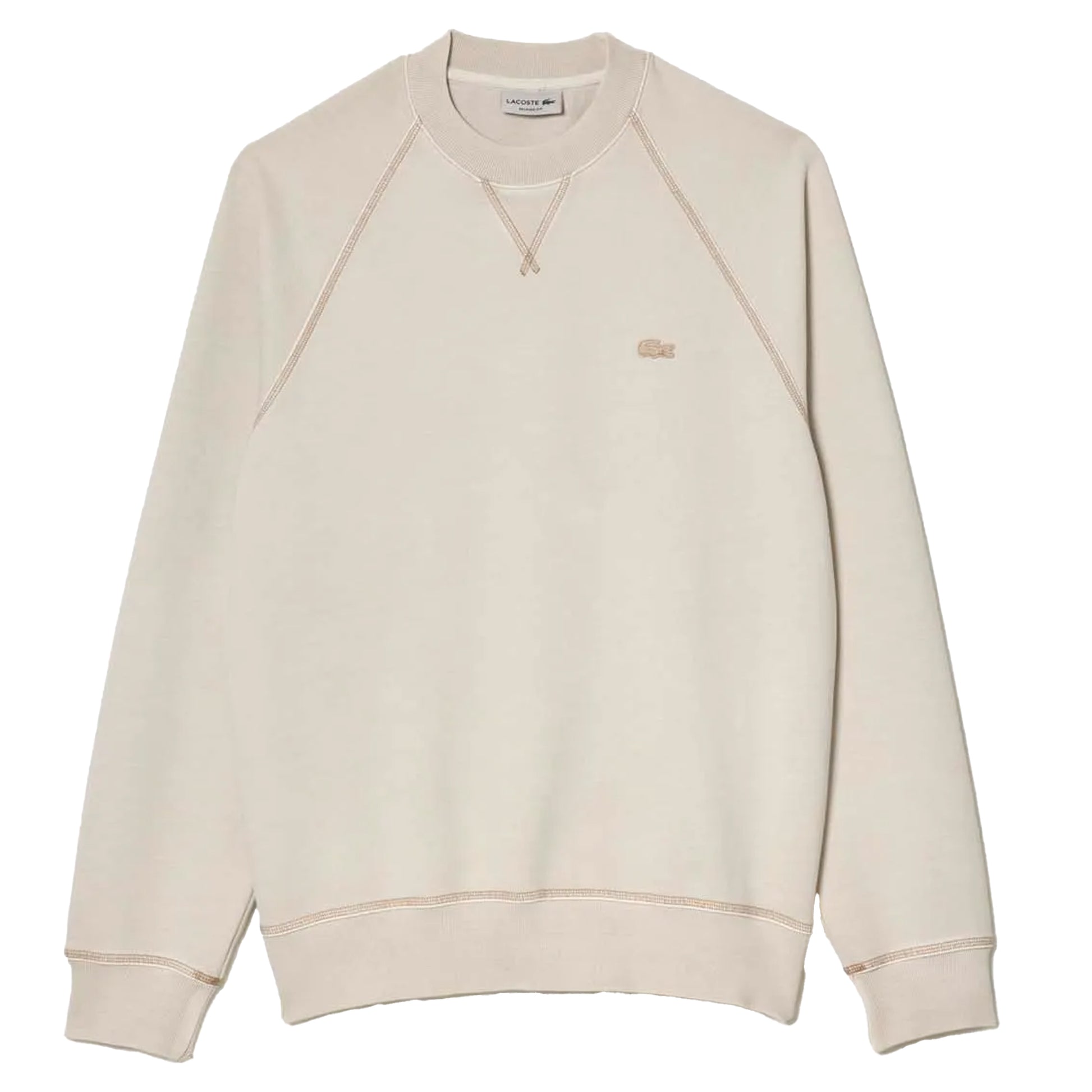 Beige - Front - Lacoste Unisex Adult Organic Cotton Sweatshirt