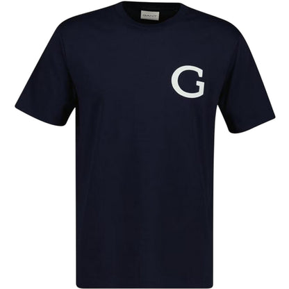 Evening Blue - Front - Gant Mens Graphic Print T-Shirt