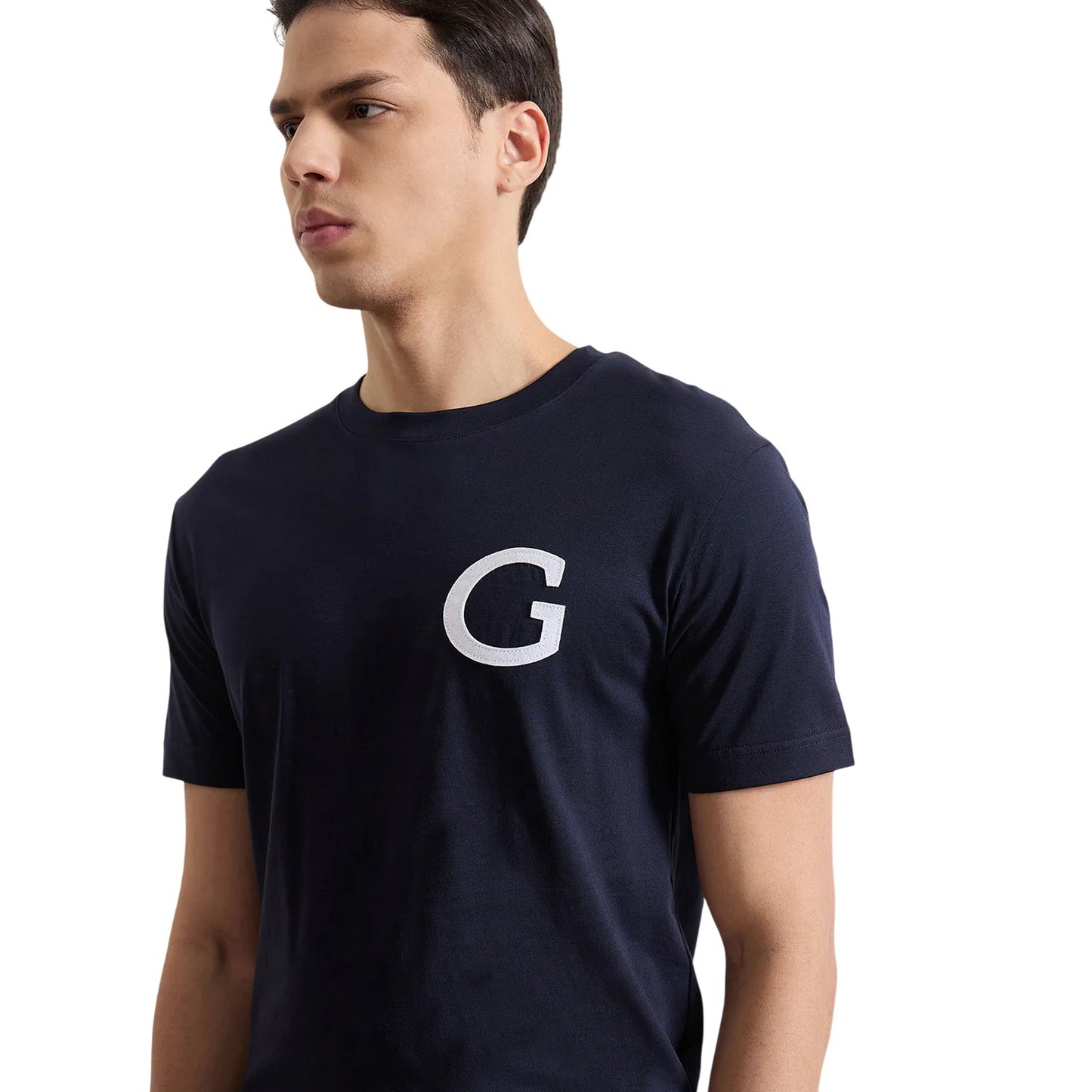 Evening Blue - Side - Gant Mens Graphic Print T-Shirt
