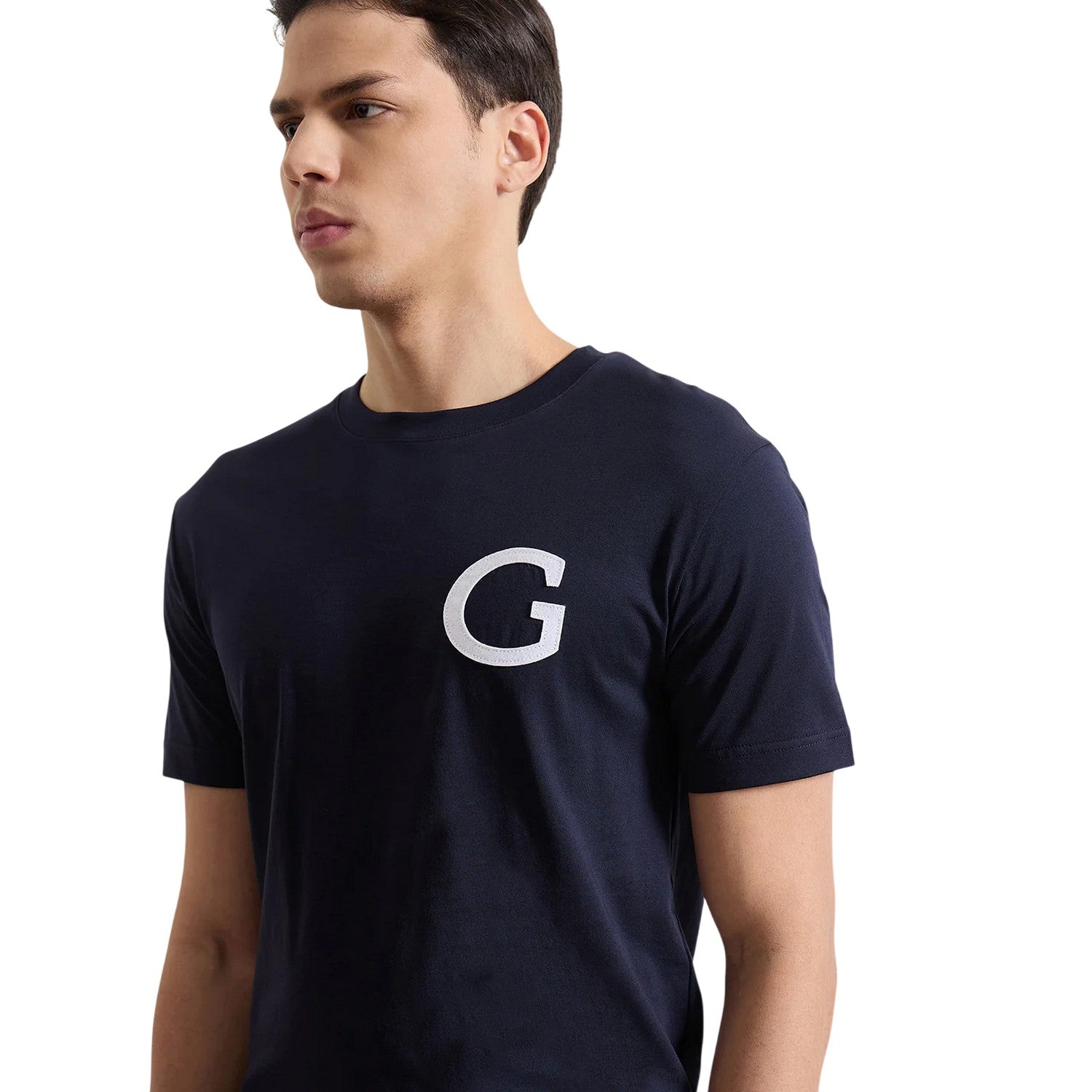 Evening Blue - Side - Gant Mens Graphic Print T-Shirt