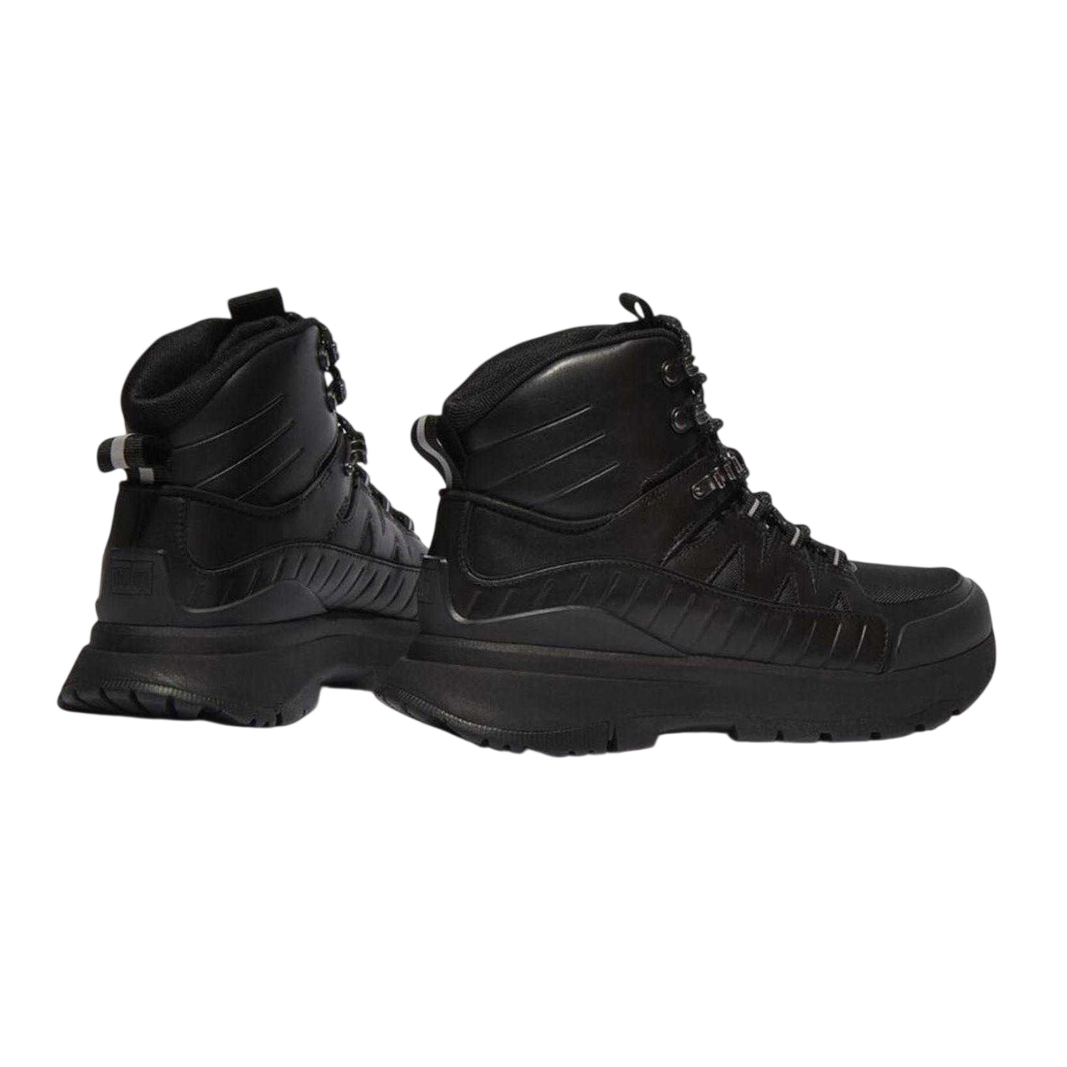 Black - Back - FitFlop Womens-Ladies D Hyker Leather Walking Boots