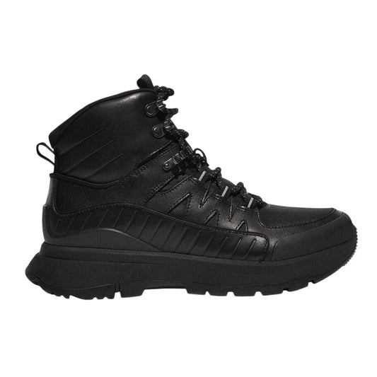 Black - Front - FitFlop Womens-Ladies D Hyker Leather Walking Boots