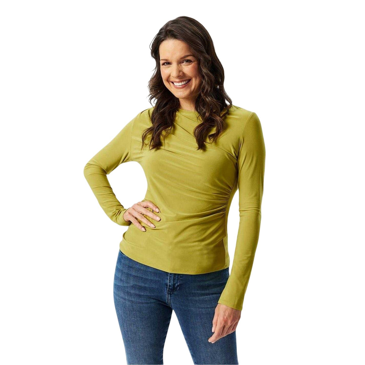 Chartreuse - Lifestyle - Biba Womens-Ladies Button Detail Blouse