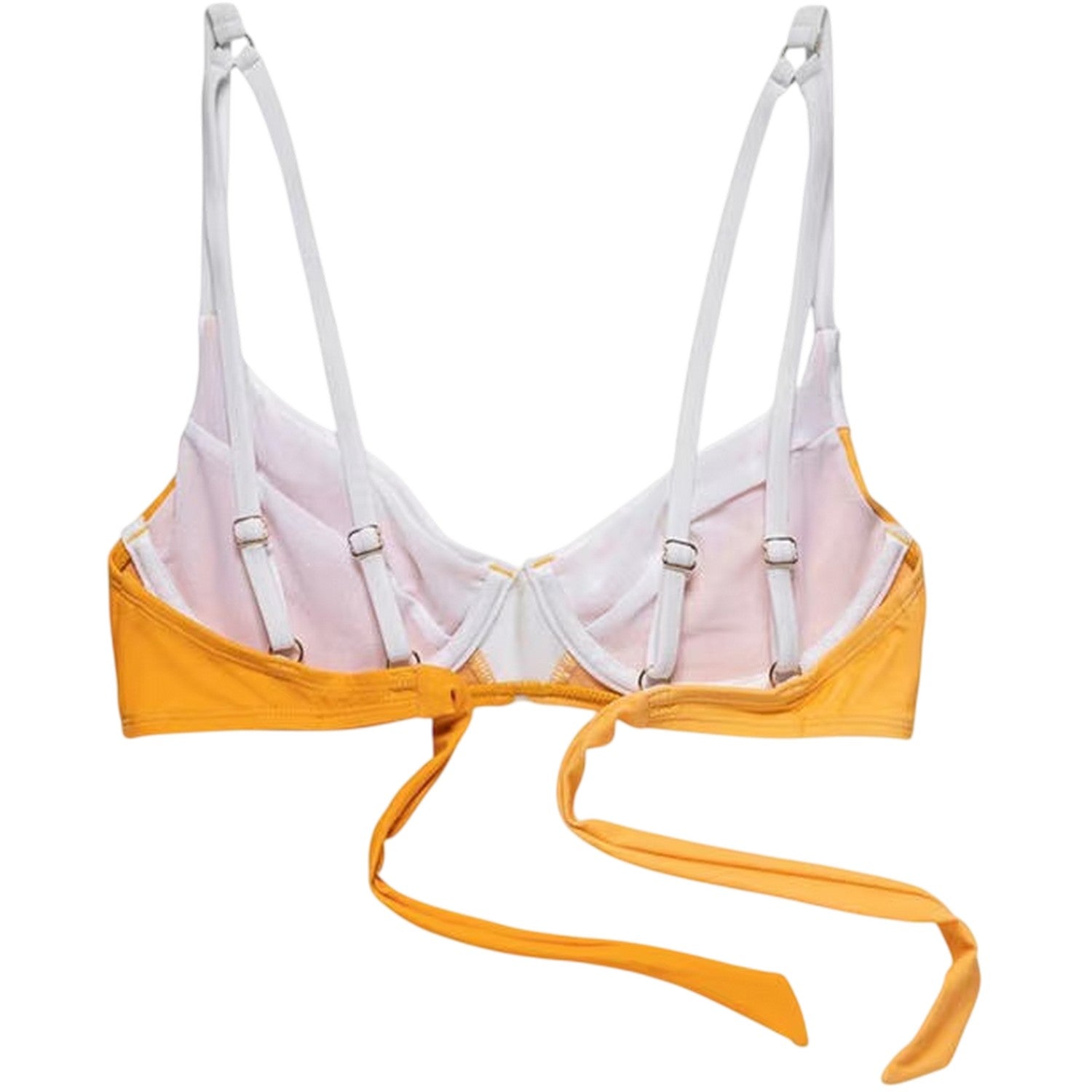Yellow - Back - Panos Emporio Womens-Ladies Medusa Two Tone Bikini Top