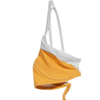 Yellow - Side - Panos Emporio Womens-Ladies Medusa Two Tone Bikini Top