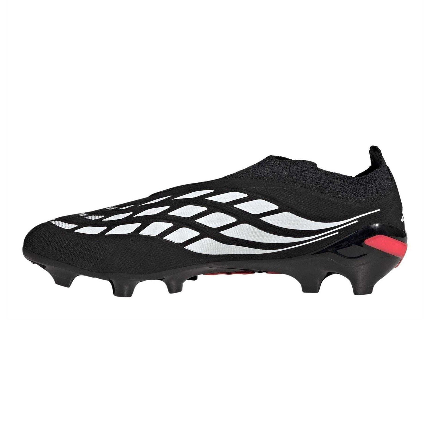 Black-Red - Side - Adidas Mens Predator League Firm Ground Football Boots