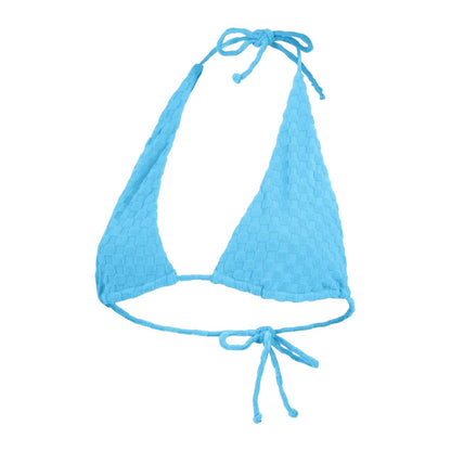 Blue - Front - Speedo Womens-Ladies Tri-Fold Terrycloth Swimming Bikini Top