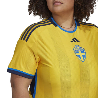 Yellow - Lifestyle - Adidas Womens-Ladies 2022 Sweden FA Home Jersey