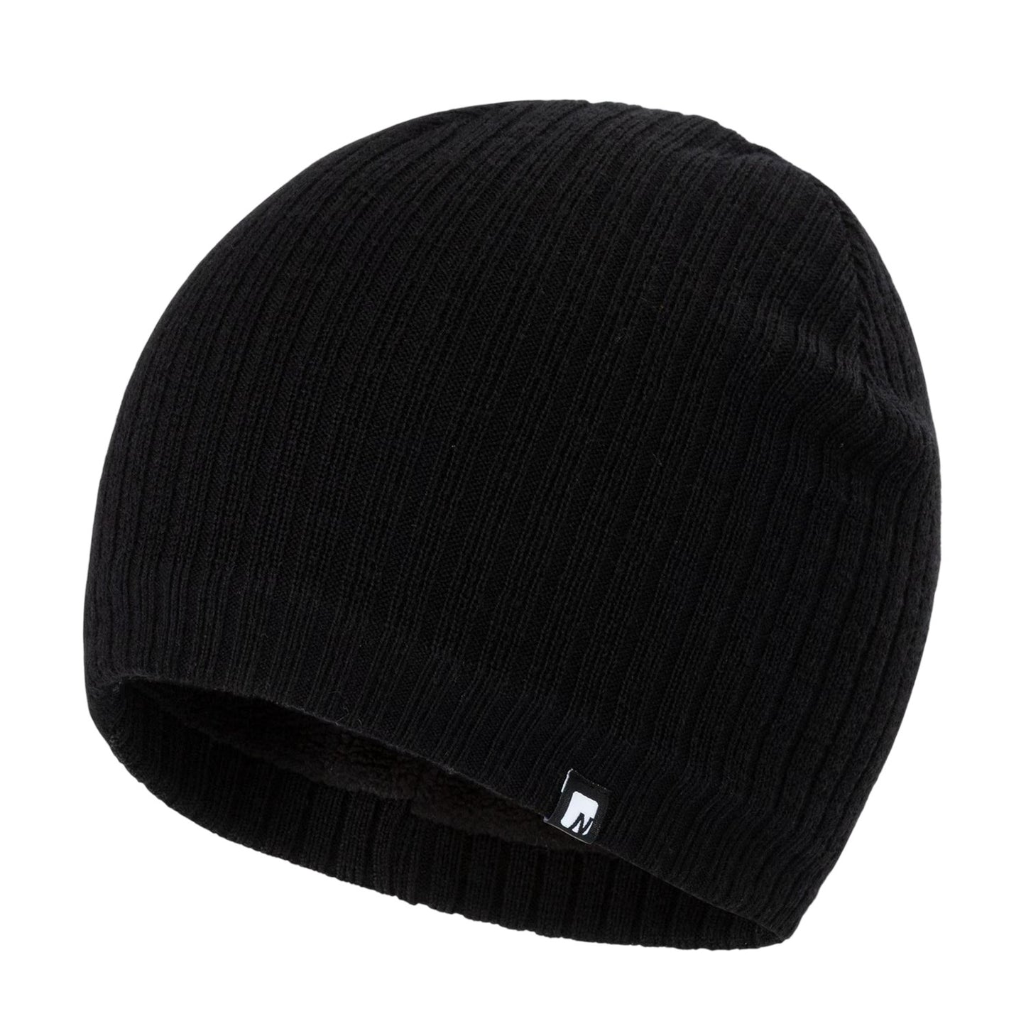 Black - Front - Nevica Unisex Adult Vail Ribbed Wool Beanie