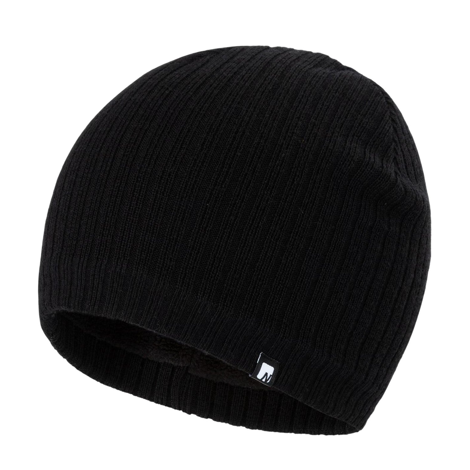 Black - Front - Nevica Unisex Adult Vail Ribbed Wool Beanie
