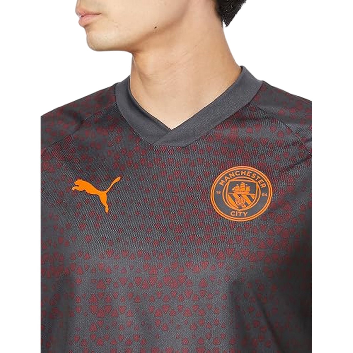 Grey - Side - Puma Unisex Adult Manchester City FC Training Jersey