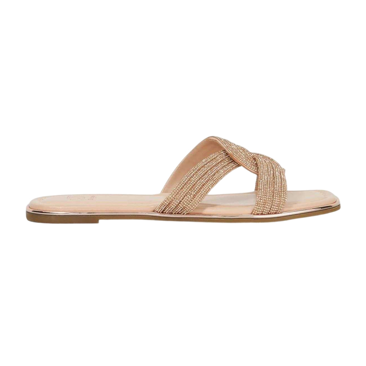 Rose Gold - Back - Dune London Womens-Ladies Lavenham Flat Sandals