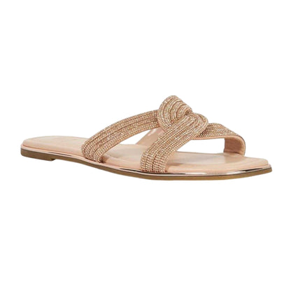 Rose Gold - Front - Dune London Womens-Ladies Lavenham Flat Sandals