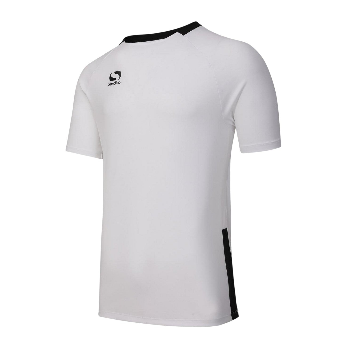 White-Black - Side - Sondico Mens Fundamental Polyester Football Top
