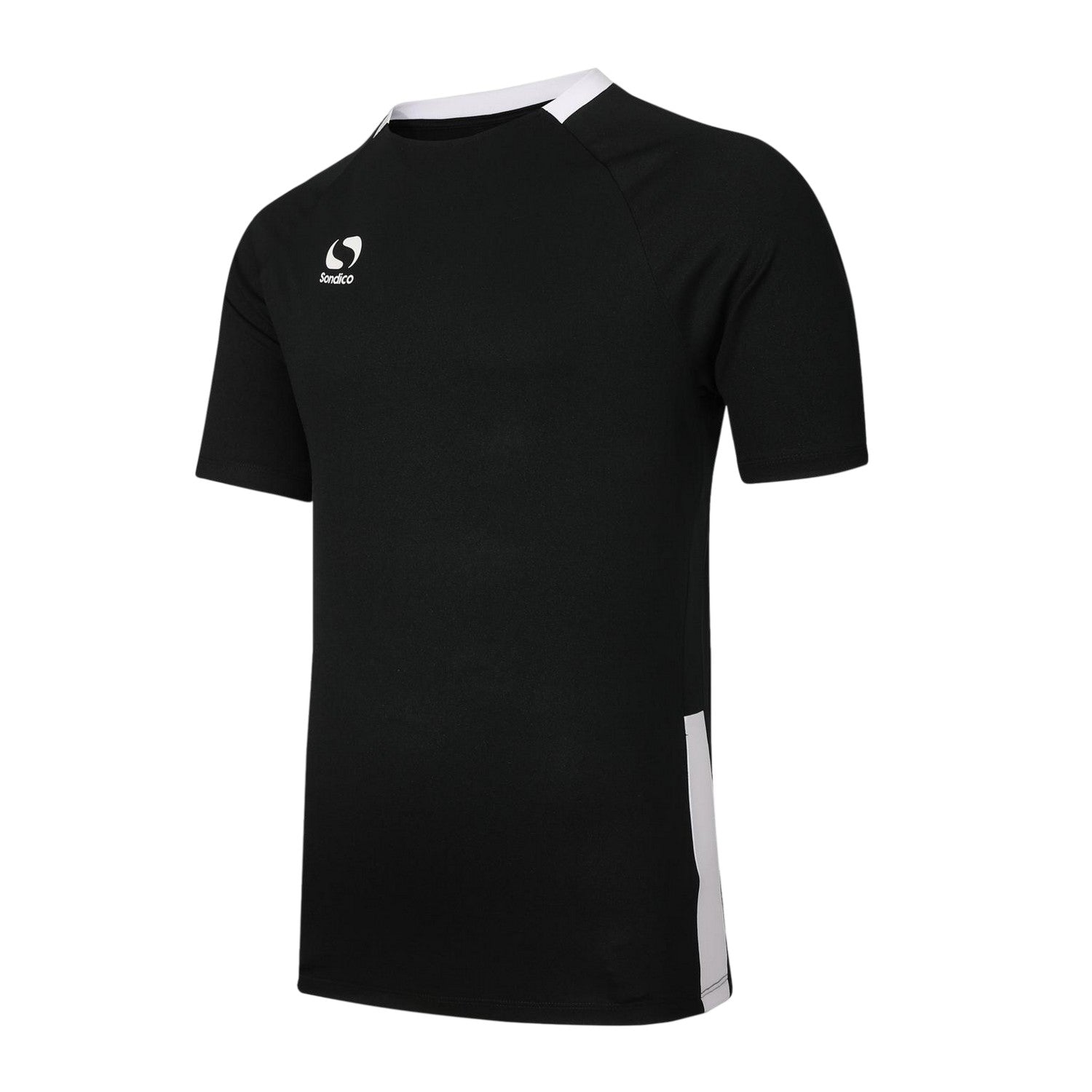 Black-White - Side - Sondico Mens Fundamental Polyester Football Top