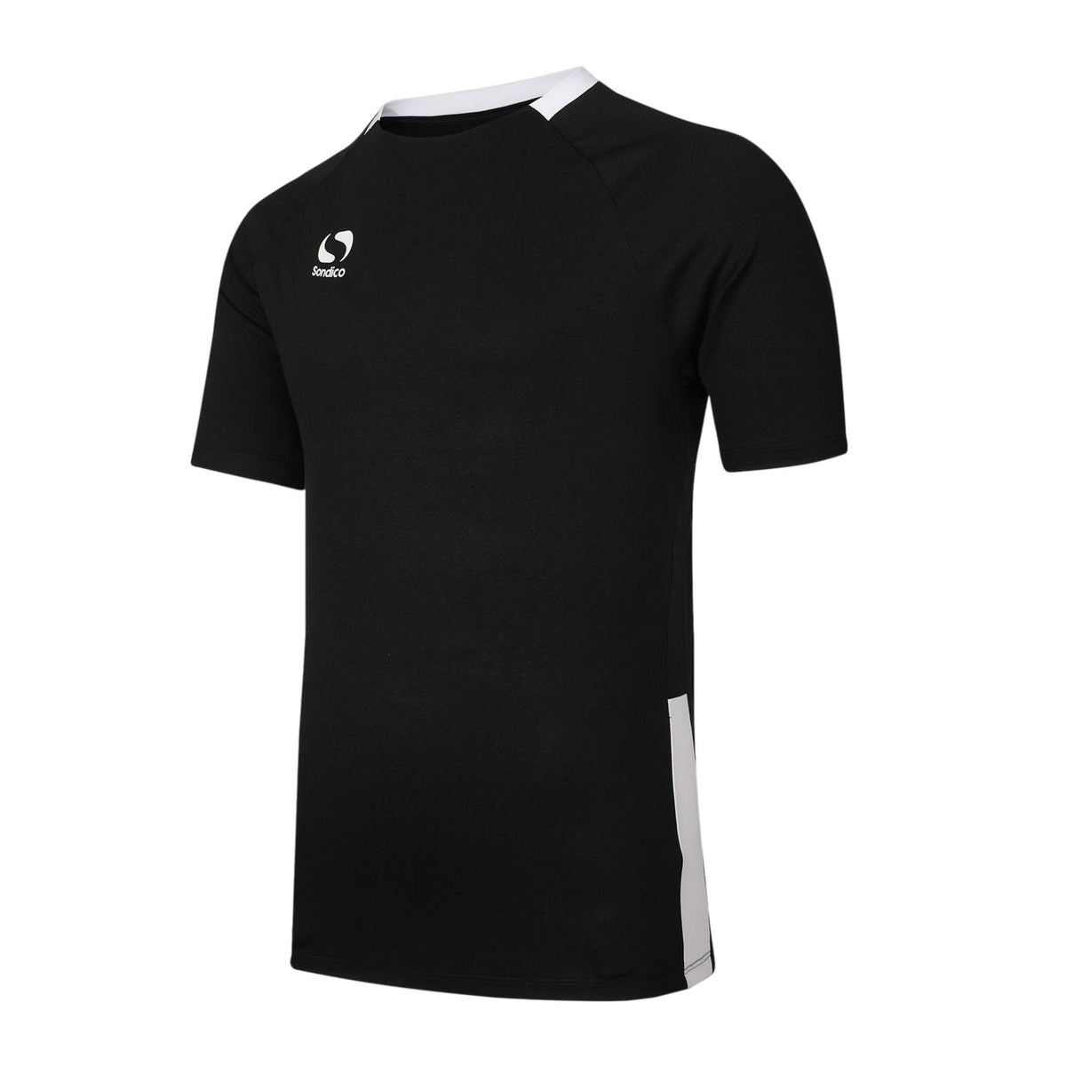 Black-White - Side - Sondico Mens Fundamental Polyester Football Top