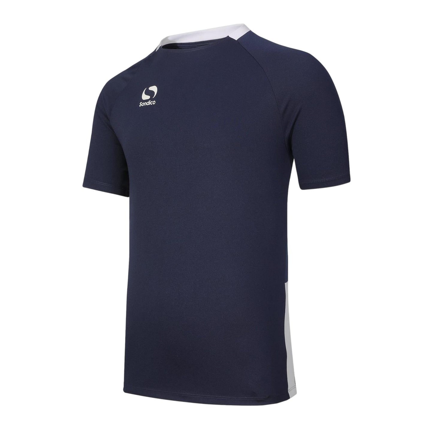 Navy-White - Side - Sondico Mens Fundamental Polyester Football Top