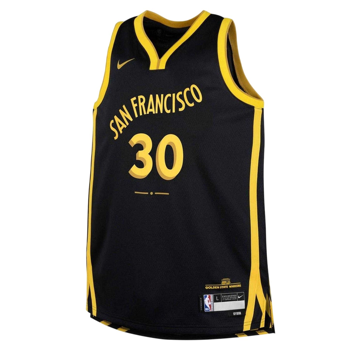 Black - Front - Nike Boys Stephen Curry Golden State Warriors Basketball Jersey