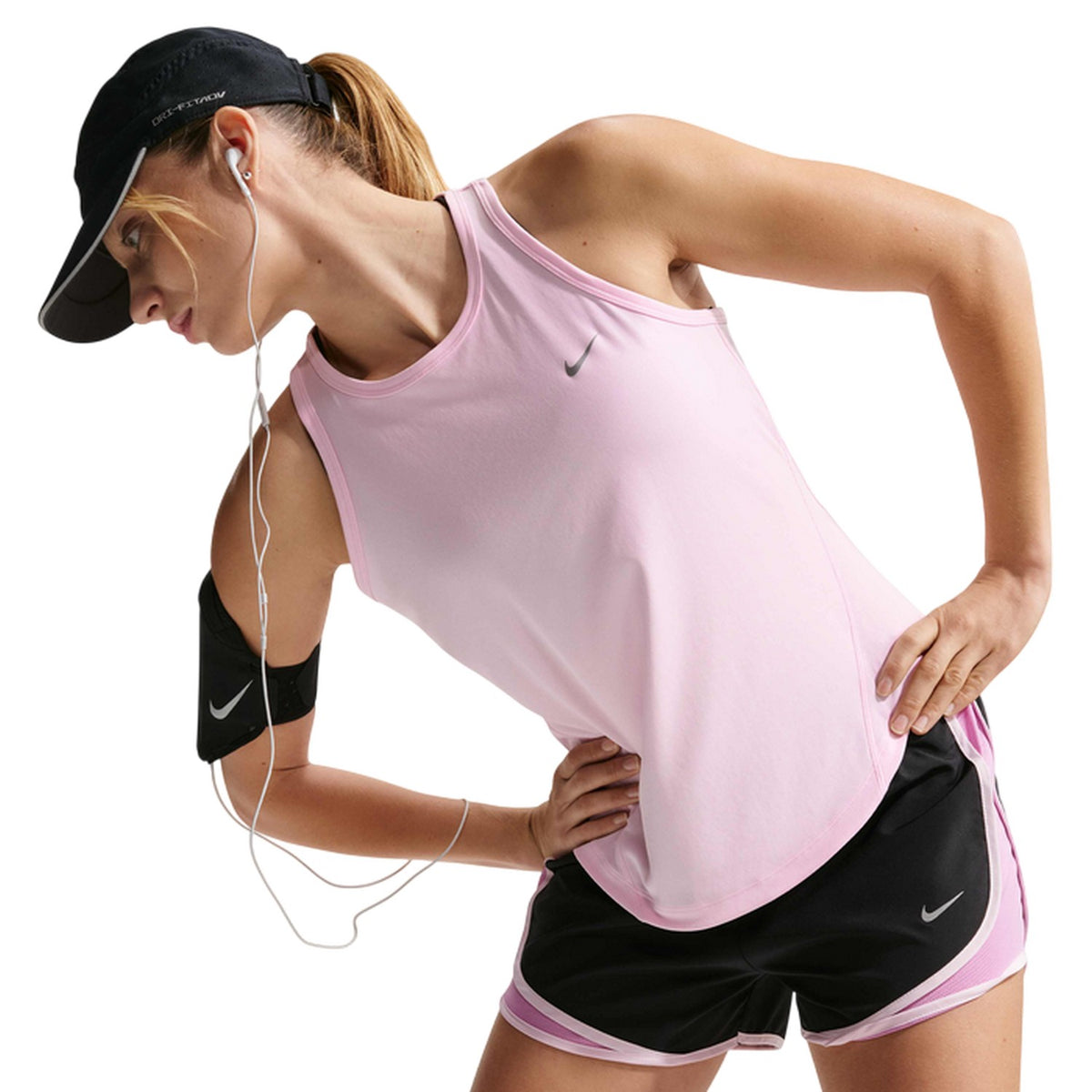 Pink Foam - Side - Nike Womens-Ladies Tempo Sleeveless Tank Top