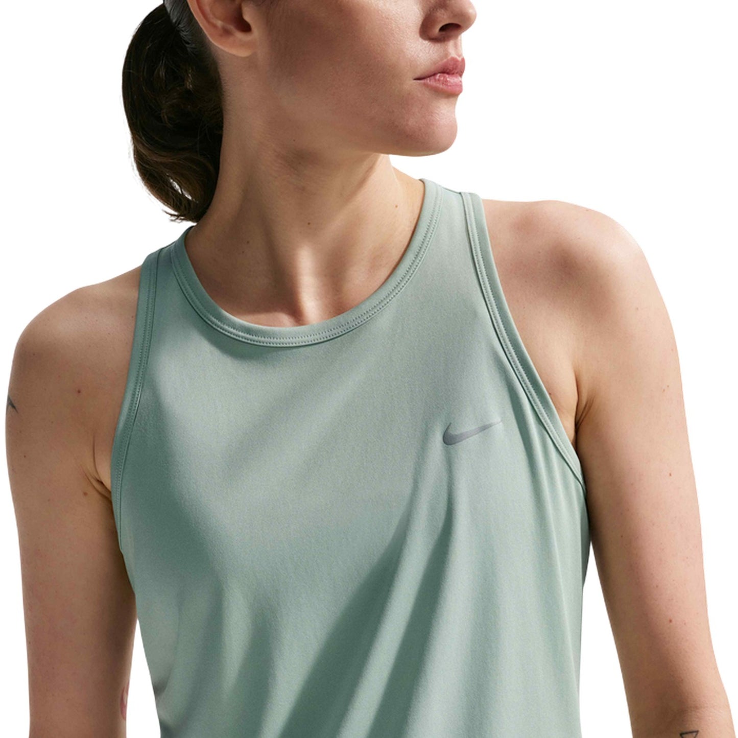 Green - Side - Nike Womens-Ladies Tempo Sleeveless Tank Top