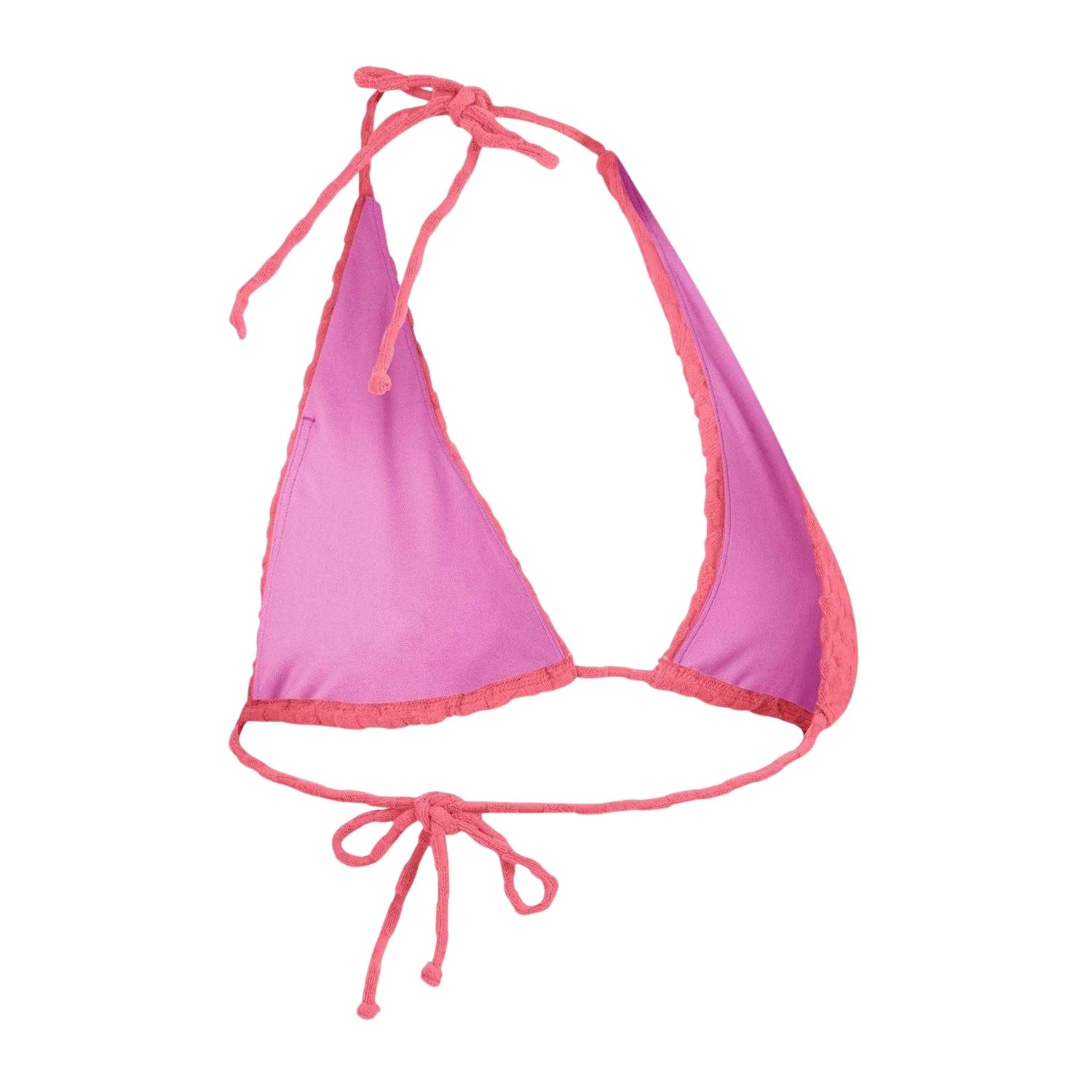 Light Pink - Back - Speedo Womens-Ladies Terrycloth Bikini Top