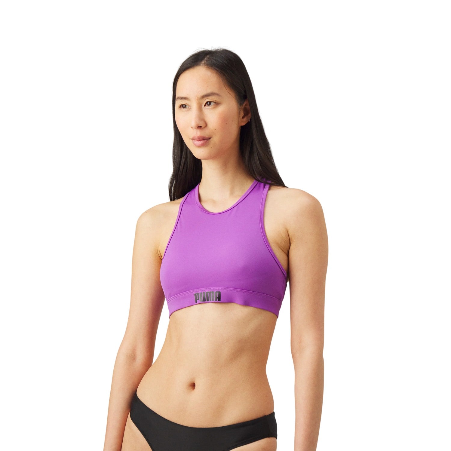 Purple - Side - Puma Womens-Ladies Performance Bikini Top