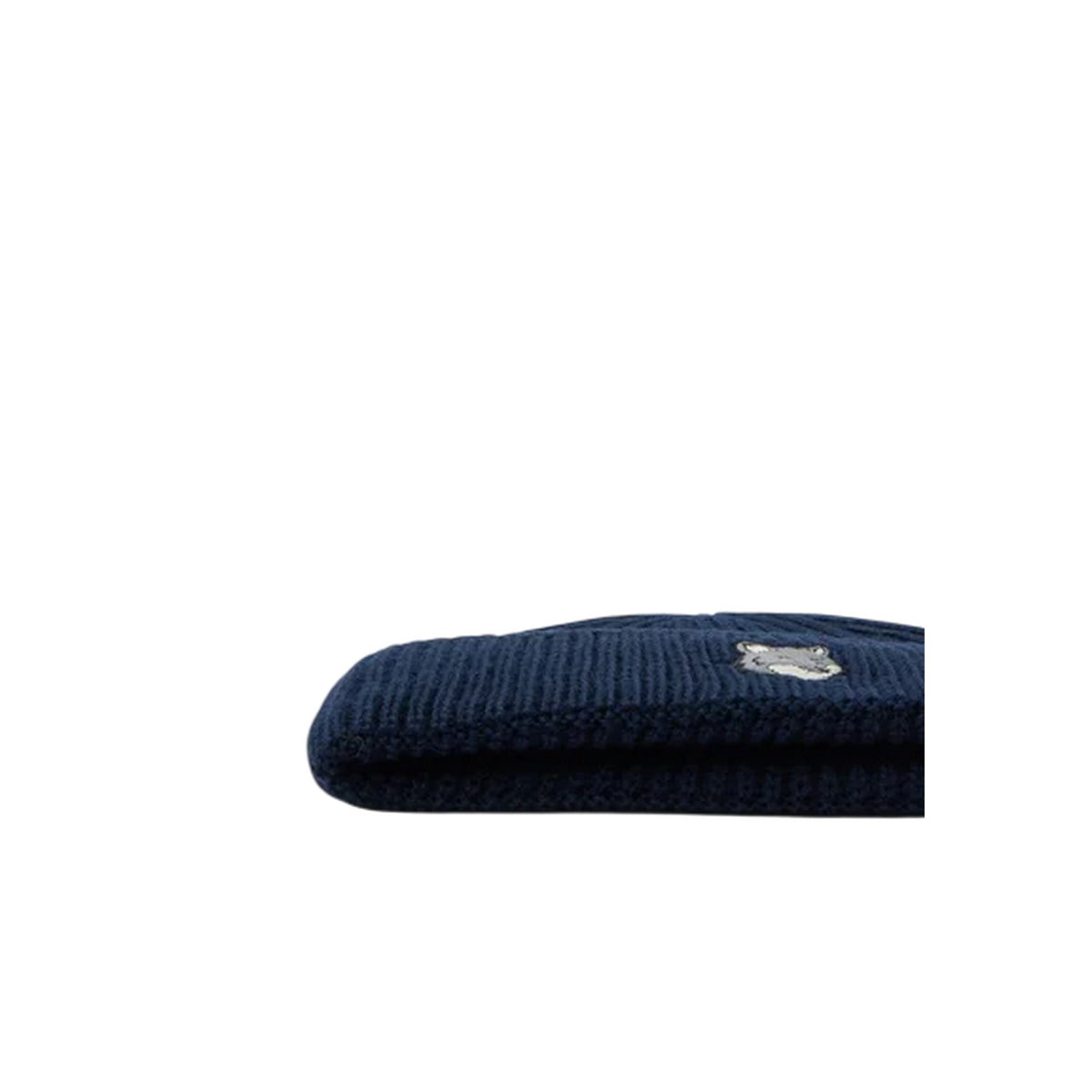 Classic Navy Blue - Side - Maison Kitsuné Unisex Adult Fox Virgin Wool Beanie