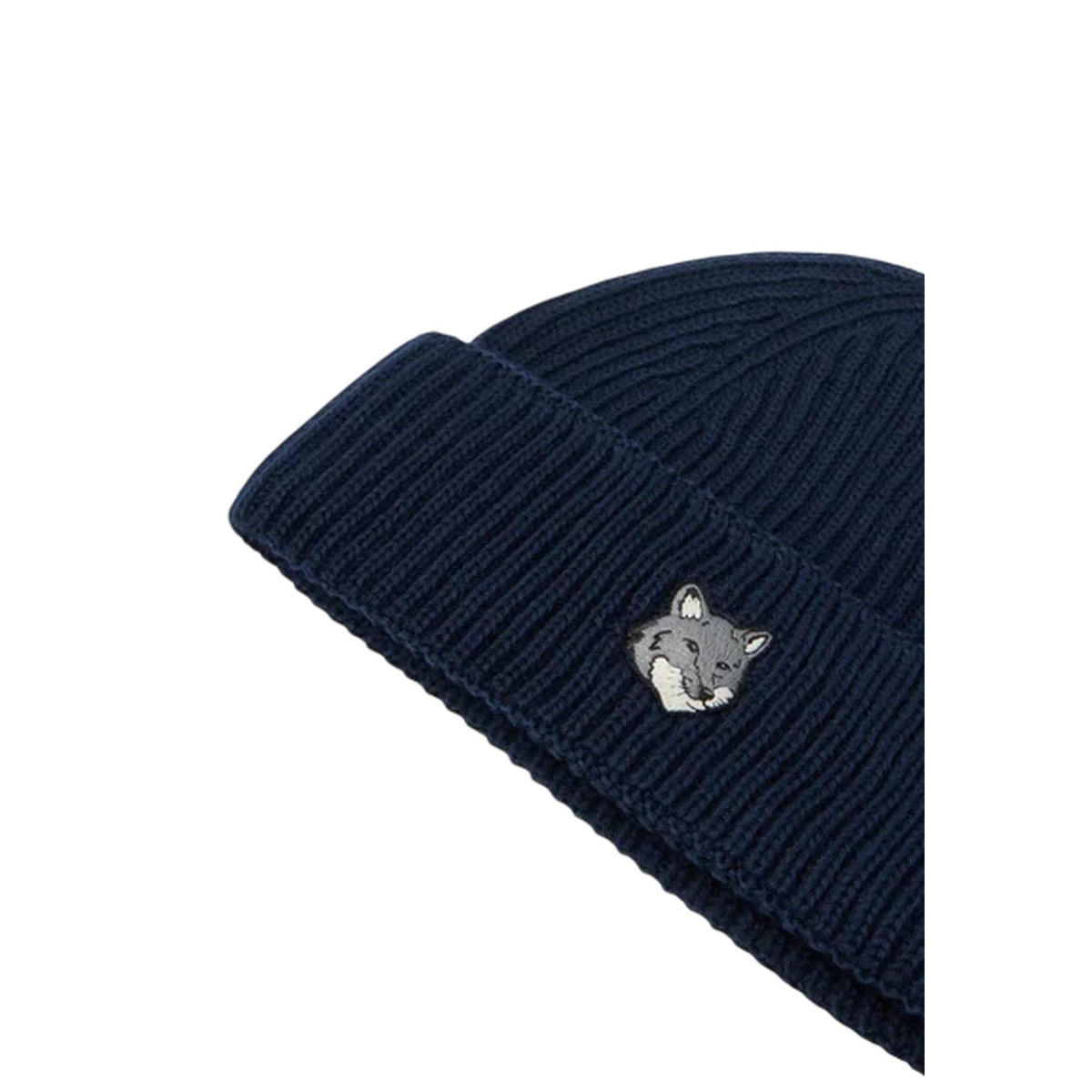 Classic Navy Blue - Lifestyle - Maison Kitsuné Unisex Adult Fox Virgin Wool Beanie