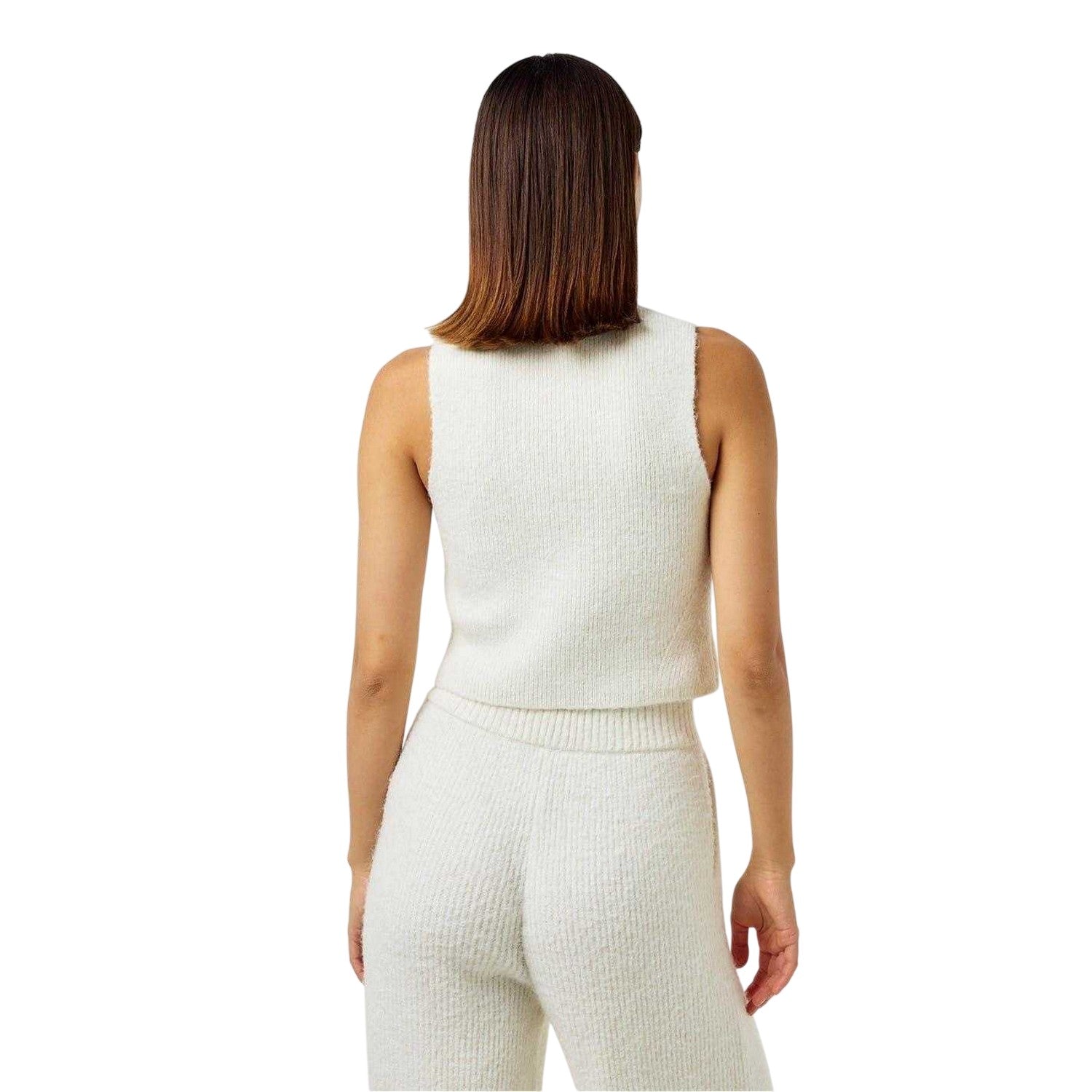 Vintage White - Back - Jack Wills Womens-Ladies Knitted Tank Top