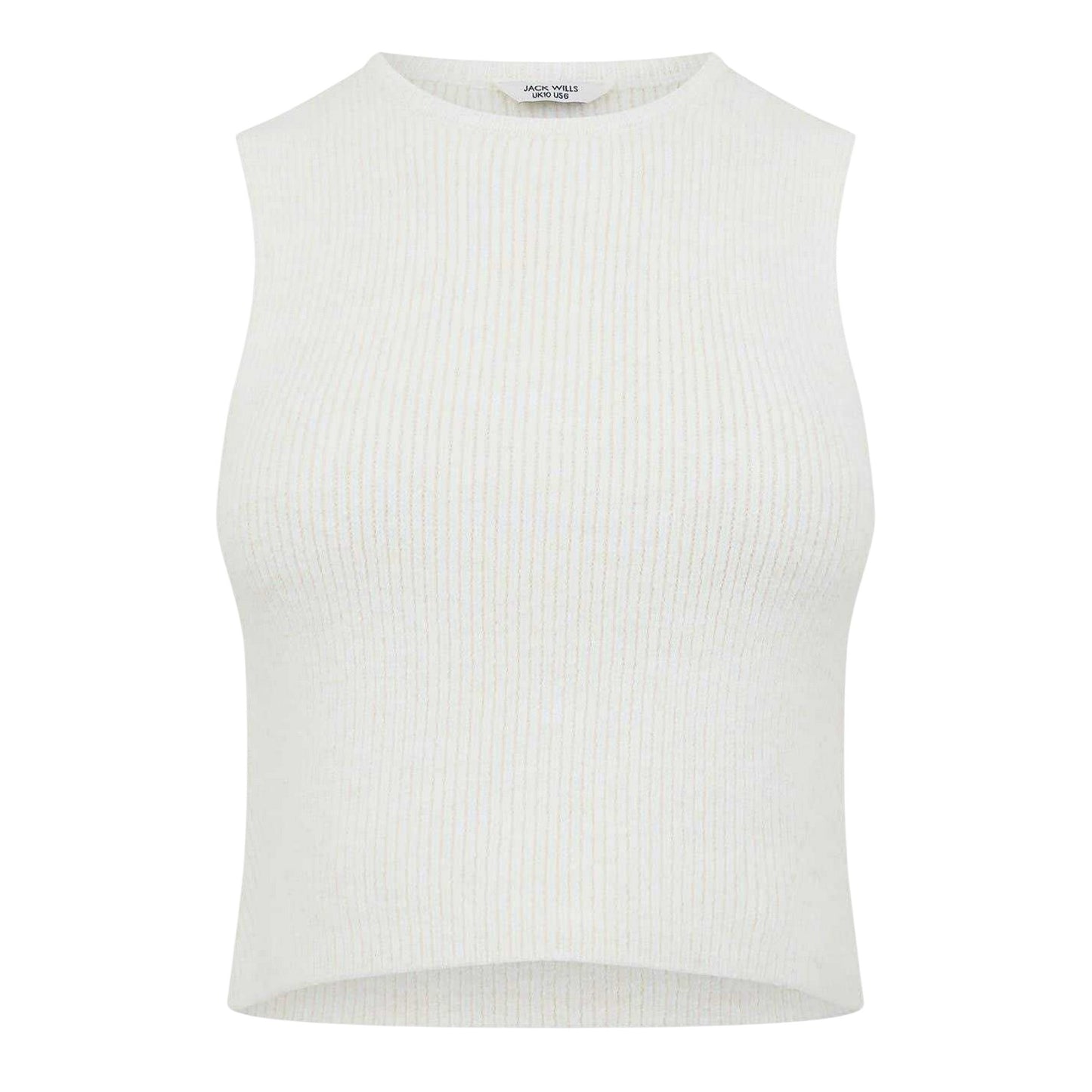 Vintage White - Front - Jack Wills Womens-Ladies Knitted Tank Top