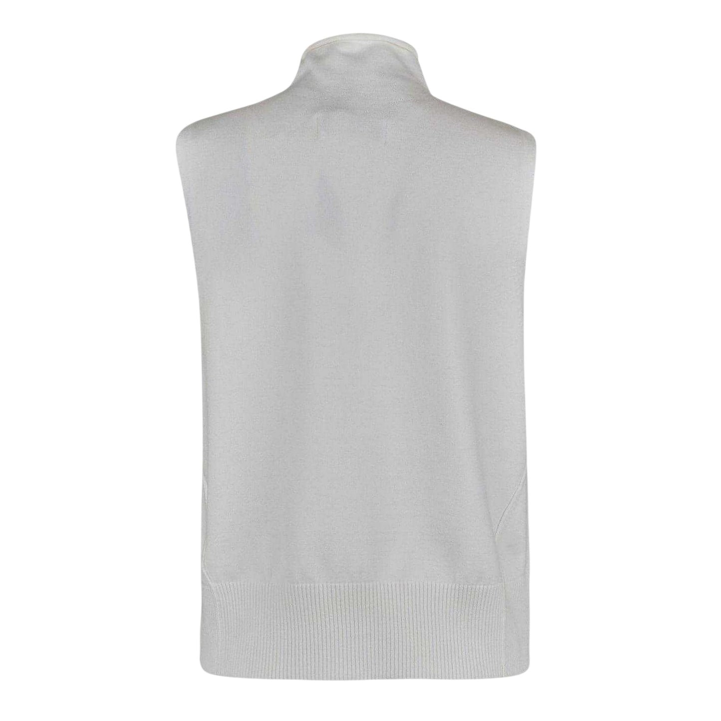 Cream - Back - Jack Wills Womens-Ladies Knitted Turtle Neck Tank Top