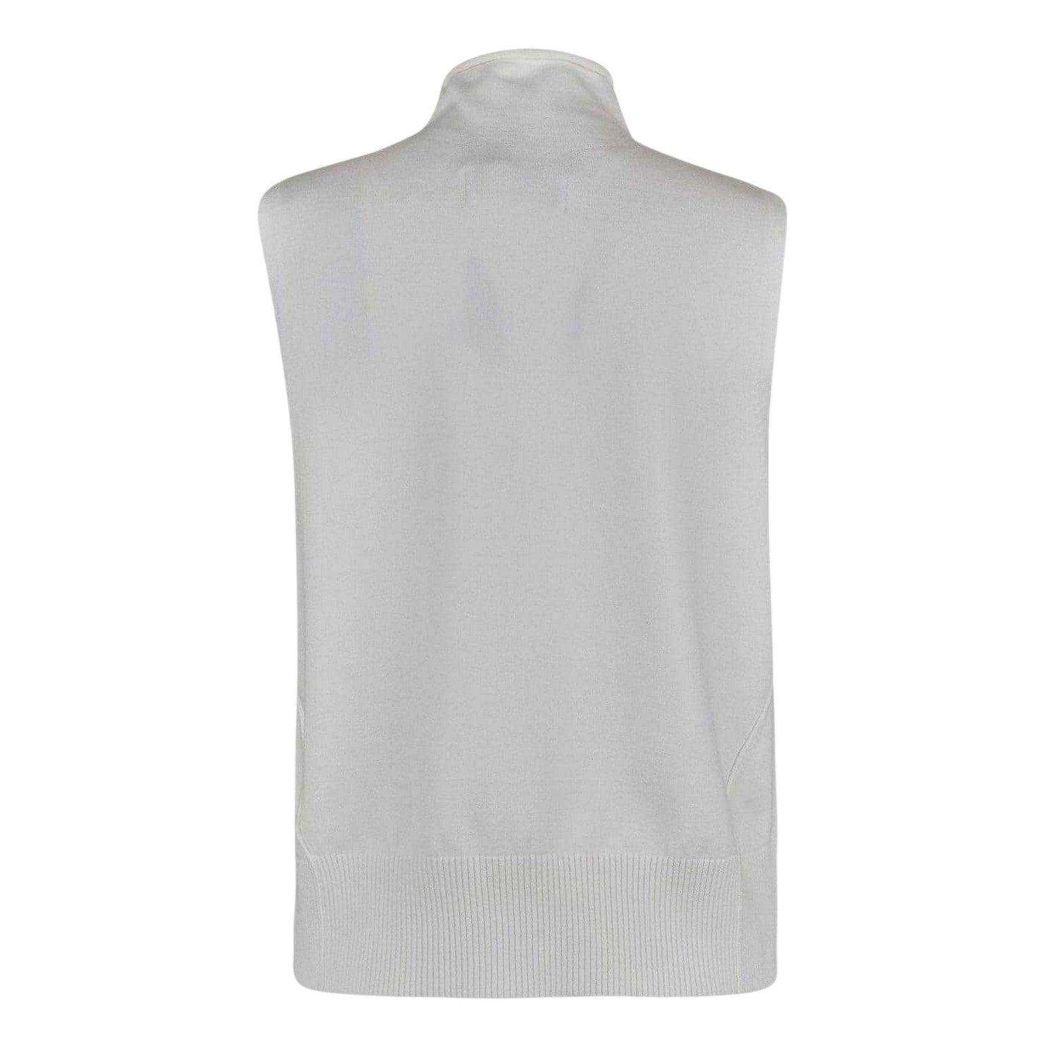 Cream - Back - Jack Wills Womens-Ladies Knitted Turtle Neck Tank Top