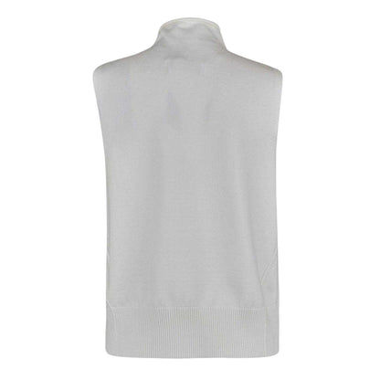 Cream - Back - Jack Wills Womens-Ladies Knitted Turtle Neck Tank Top