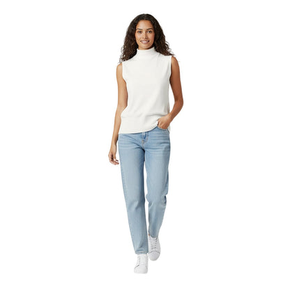 Cream - Lifestyle - Jack Wills Womens-Ladies Knitted Turtle Neck Tank Top
