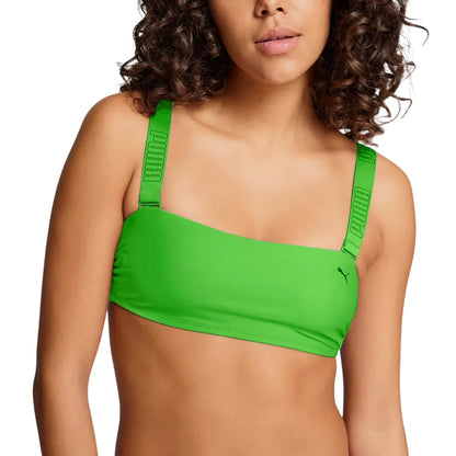 Bright Green - Side - Puma Womens-Ladies Bandeau Bikini Top